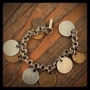 VINTAGE german coin bracelet.